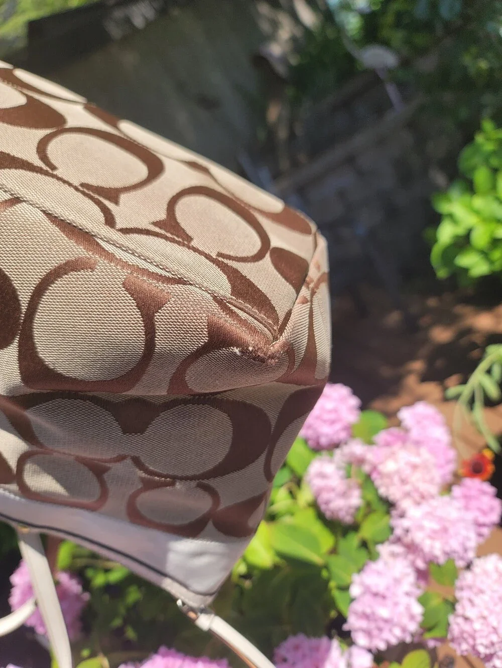 Coach Signature Stripe Tote Y2K Era 2008 11691